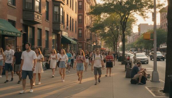 AI reference frame for Warm Streets Slow Summer