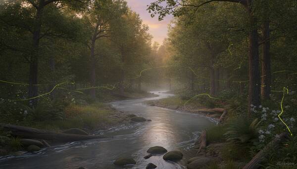 AI reference frame for Firefly Creek Dusk