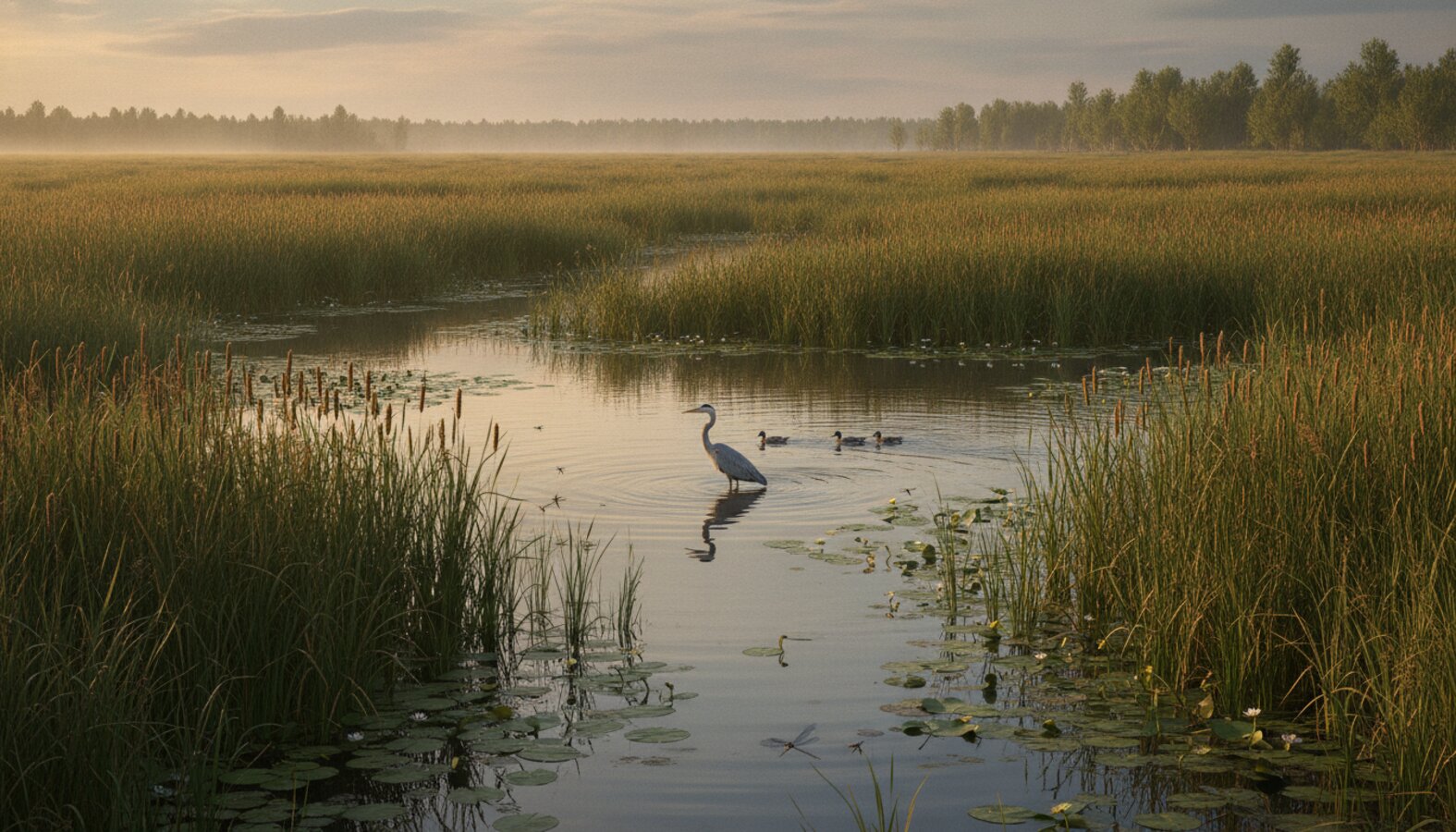 AI reference frame for the Canon recipe Late Summer Wetlands