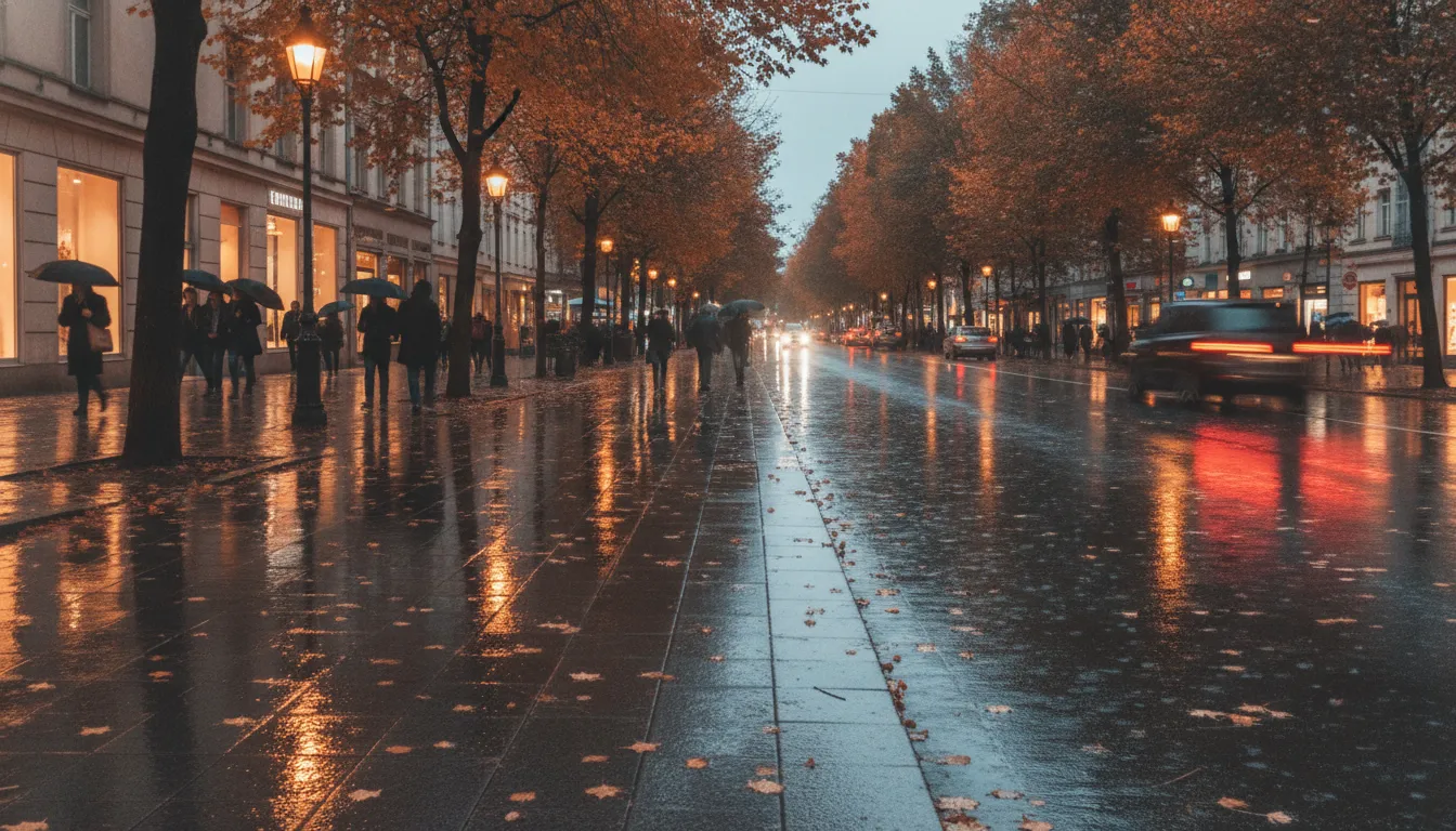 AI reference frame for the Canon recipe Amber Streets, Wet Asphalt