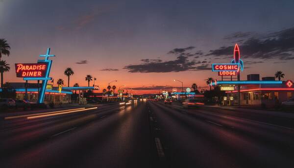 AI reference frame for Dusk Drive Americana