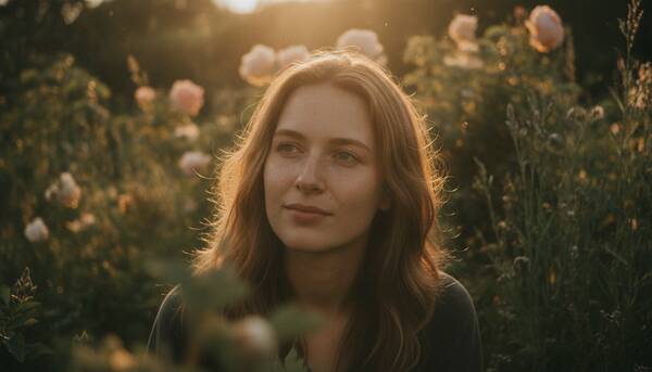 AI reference frame for Golden Hour Garden Portrait