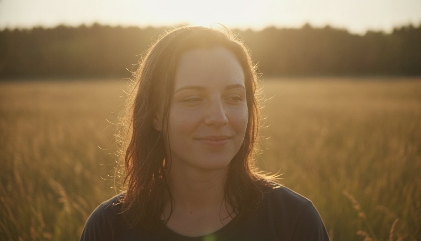 AI reference frame for the Fujifilm recipe Late Summer Skin Glow