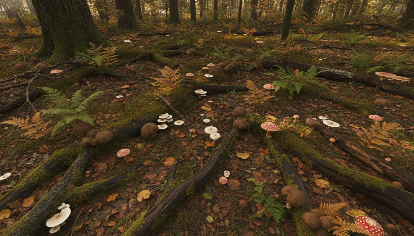 AI reference frame for the Fujifilm recipe Gilded Forest Floor