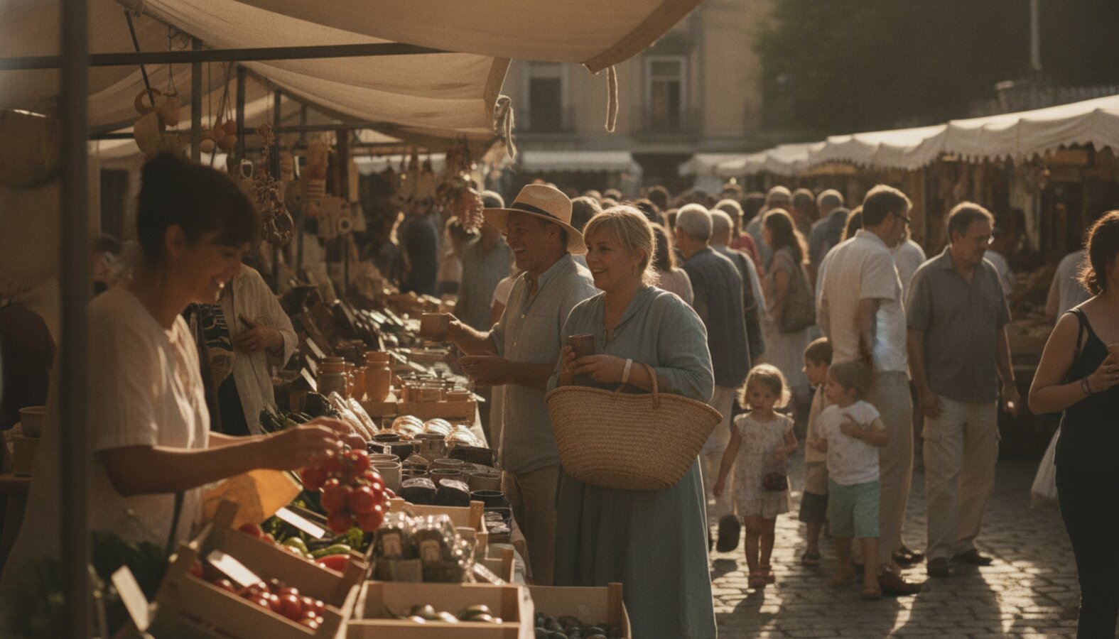 AI reference frame for the Nikon recipe Warm Market Morning Light