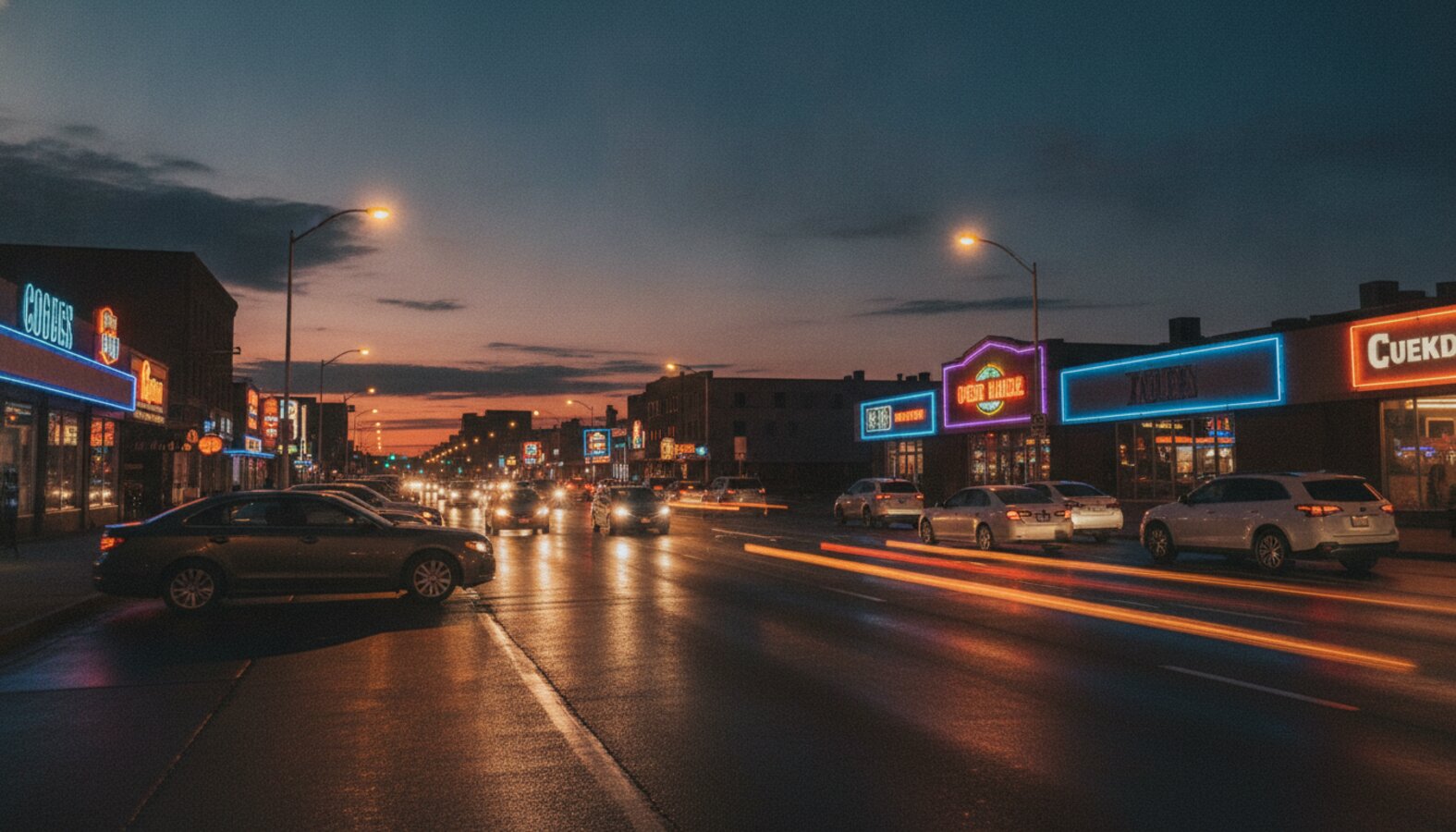 AI reference frame for the Nikon recipe Amber Dusk Drive-In