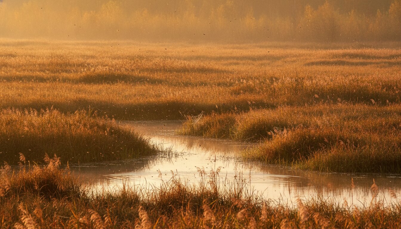 AI reference frame for the Sony recipe Amber Wetland Stillness